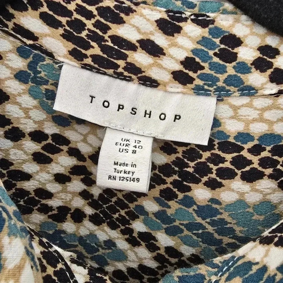 TOPSHOP snake print blouse - Picture 3 of 7